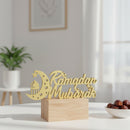 Gold Wooden "Ramadan Mubarak" Decoration / Table Centerpiece