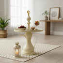 Ivory Decorative Serving Tray On Jug Stand  (24345-2)