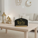 Wooden Minaret Ramadan Mubarak Home / Table Decoration