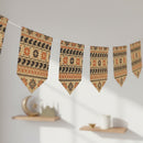 Palestine Embroidery Inspired Natural Hessian Pennant Bunting - 2m