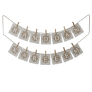 Ramadan Kareem White Ornate Individual Letter Hessian Bunting - 2 meters