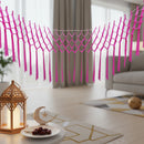 Pink Paper Hanging Garland Eid Party Decoration - 3 Metre