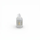 Matt White Mirror Glass Mini Plastic Lanterns For Ramadan & Eid