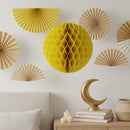 Yellow Paper Hanging Honeycomb Decoration