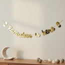 Gold 'Ramadan Is Here' Garland Card Bunting - 2m
