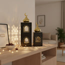 Black Lanterns with Gold Dome (24735-3)