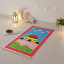 Mosque Illustration Kid's Pink Prayer Matt