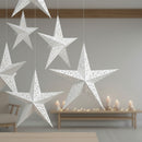 Large White Paper Hanging Star Eid & Ramadan Decorations