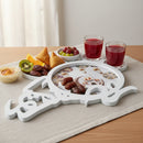 White Round Tray Large  رمضان كريم - Ramadan Kareem (757-20)