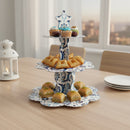 3-Tier Blue & White Turkish Ottoman Style Cardboard Cake Stand