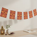 Multicolour Persian Style Natural Hessian Pennant Bunting - 2m