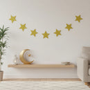 Gold Glitter Star Hanging Garland - 2 meters