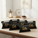 Black & Gold 'Eid Mubarak' Money Gift Pouches Favour Boxes 6 Pack
