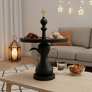 Black Decorative Serving Tray On Jug Stand (24345-1)