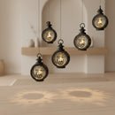 Round Matt Black Lantern With Tealight For Ramadan & Eid