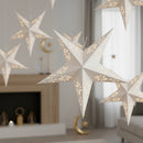 Large Silver Paper Hanging Star Eid & Ramadan Decoration