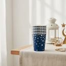 Pack of 8 Large Blue Foil Star Paper Cups