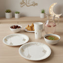 White & Gold 'Geometric Lantern' Disposable Paper Plates & Cups