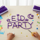 Pack of 100 Purple Eid Arts & Craft Pipe Cleaners