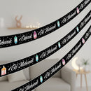 Black & Silver Eid Mubarak Ramadan Lantern Foil Banner - 2m