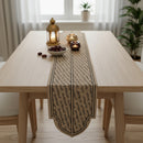 Eid Mubarak Calligraphy Outline Pattern Hessian Table Runner