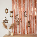 Metallic Rose Gold Foil Tinsel Curtain Backdrop Decoration