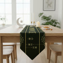 Eid Mubarak Navy Lantern & Geo Pattern Table Runner