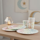 'Pastel Rainbow' Disposable Paper Plates & Cups