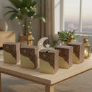 Taupe Gold Geo Design Gift Box - Party Favour Pack of 6