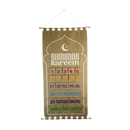 Giant Hessian Ramadan Advent Calendar With Wooden Rod (100cm x 47cm)