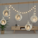 Round Matt White Lantern With Tealight For Ramadan & Eid