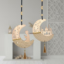 Wooden Crescent Moon Hanging Decorations