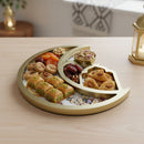 GOLD Wooden Crescent Moon Minaret Food Serving Tray (757-22)