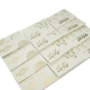 Cream with Gold Emboss Mini Eid Cards Pack of 12