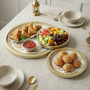 Round Ramadan Kareem Set of 3 Gold Trays (757-32)