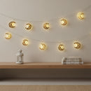 150cm / 10 Battery Powered LED Metal Moon Cut Out Fairy Lights (EIDL04)