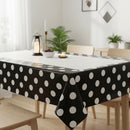 Black & White Polka Dot Eid Party Plastic Table Cover