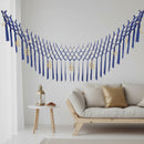 Blue Paper Hanging Garland Eid Party Decoration - 3 Metre