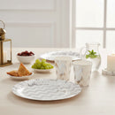 Silver Metallic Chevron Pattern Paper Plates & Cups
