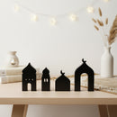 Set of 4 LARGE Wooden Table Centrepieces Mosque Silhouette Decor