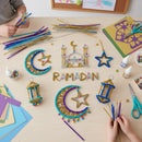 Pack of 100 Gold Tinsel Eid Arts & Craft Pipe Cleaners