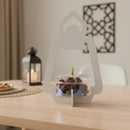 White Minaret Tabletop Decor Stand with Lid Bowl