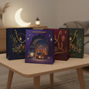 Pack of 4 Blue Purple Green Ramadan Gift Bags