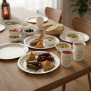 White & Metallic Gold 'Ramadan Kareem' Disposable Paper Plates & Cups