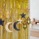 Metallic Gold Foil Tinsel Curtain Backdrop Decoration