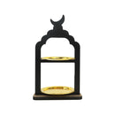 Two-Tier Black Crescent Moon Dessert Stand (2408244)