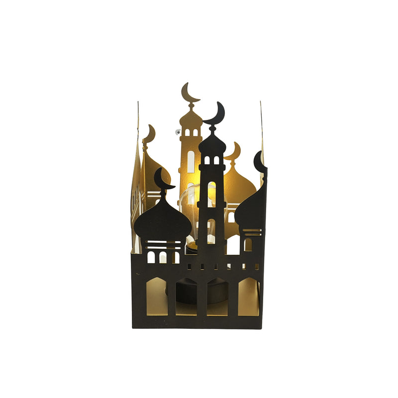 Mosque-Inspired Square Decorative LED Lantern (16236)