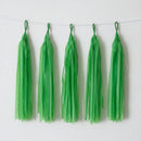 10 Green Paper Hanging Tassels Eid & Ramadan Decoration