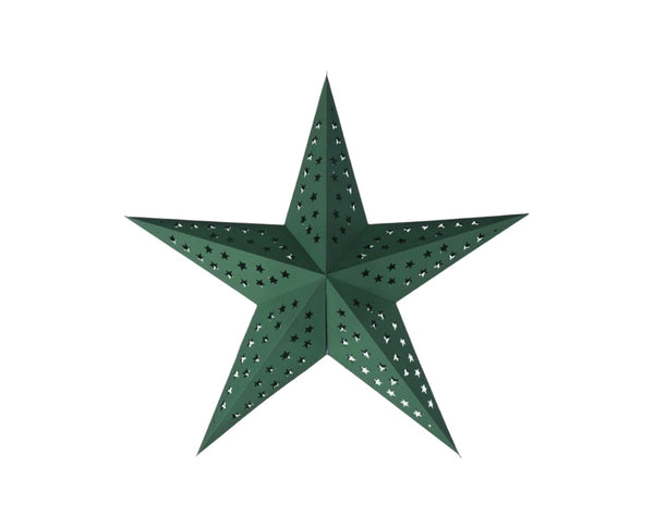 Large Forest Green Paper Hanging Star Eid & Ramadan Decorations