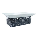 White Plate with Black Mosque Silhouette Metal Base Dessert Stands -  (29B1351-2)